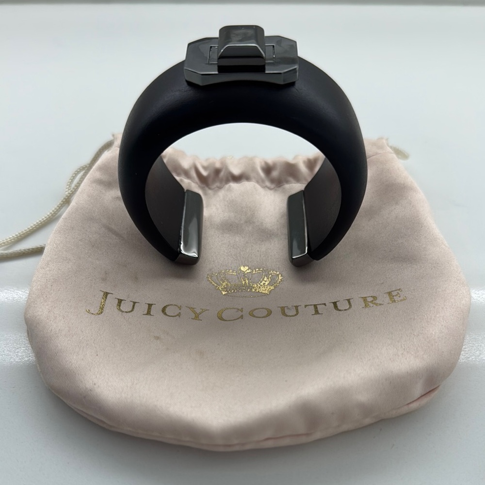 Juicy Couture Black and Silver Cuff Bracelet